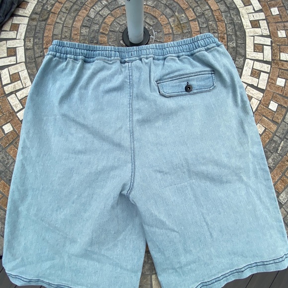 FILA SPORT Denim Drawstring Knee-Length Shorts - Picture 3 of 6